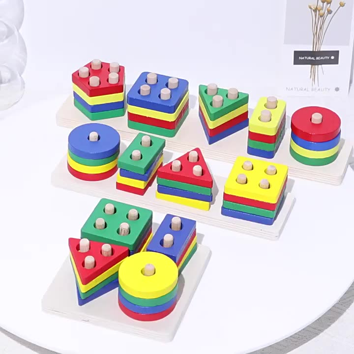 Encaixe Divertido 17 Pçs MDF Brinquedo Educativo Didático Infantil Pedagogia Colorido Cores Sortidas