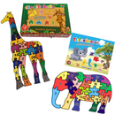 Quebra Cabeça Educativo Alfabeto e Números em MDF Brinquedo Educativo e Pedagógico