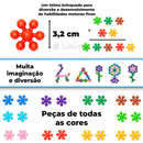 Brinquedo Blocos De Montar Encaixar 100 Peças Colorido Educativo Criativo Para Crianças