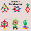 Brinquedo Blocos De Montar Encaixar 100 Peças Colorido Educativo Criativo Para Crianças