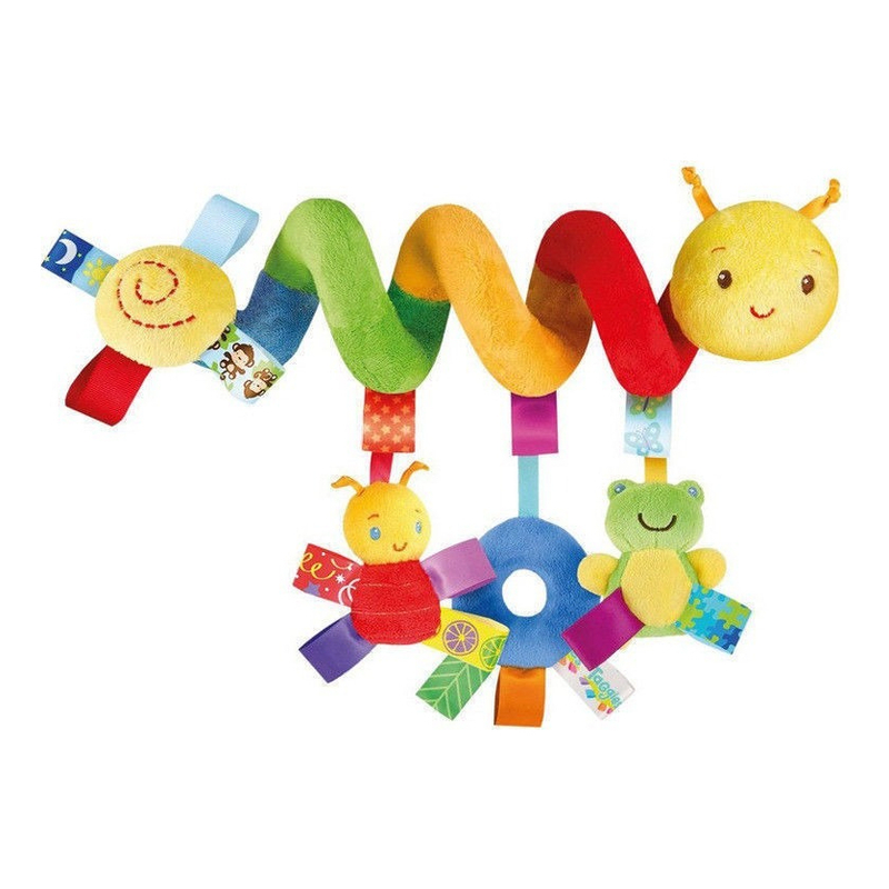 MEDOOSI Bebê Recém Nascido Mobile Centopeia Espiral /ARCO-IRIS Coruja Carrinho Brinquedo Conforto de Berço Com Chocalho