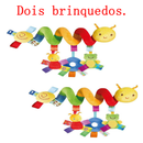 MEDOOSI Bebê Recém Nascido Mobile Centopeia Espiral /ARCO-IRIS Coruja Carrinho Brinquedo Conforto de Berço Com Chocalho