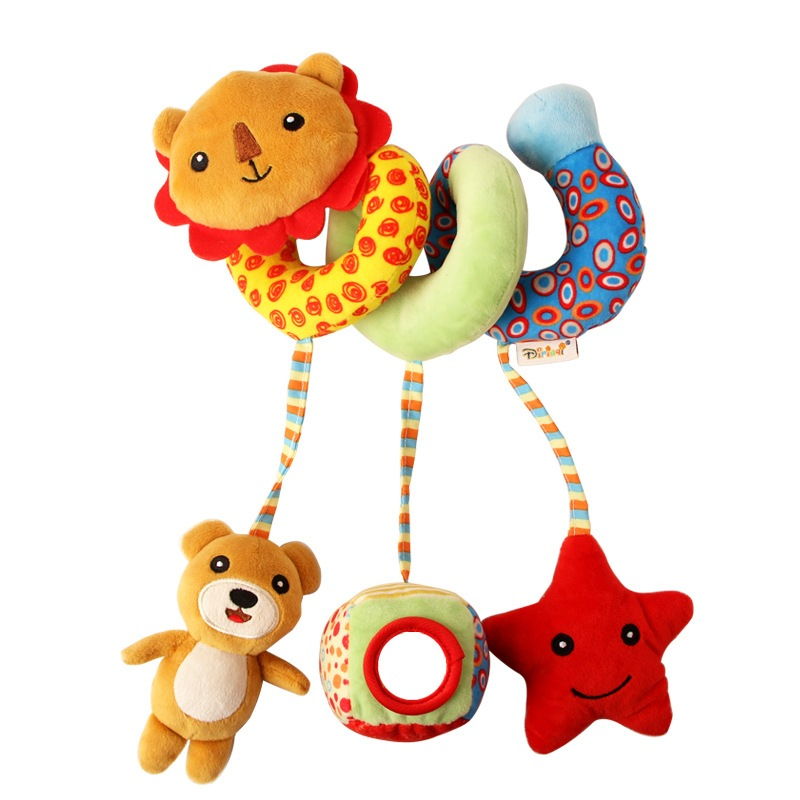 MEDOOSI Bebê Recém Nascido Mobile Centopeia Espiral /ARCO-IRIS Coruja Carrinho Brinquedo Conforto de Berço Com Chocalho