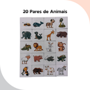 Memória Animais Jogo Com 40 Peças Brinquedos De Menina De Menino Alfabetização Educativo Pedagógico