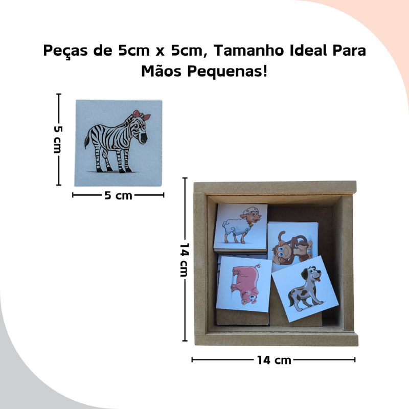 Memória Animais Jogo Com 40 Peças Brinquedos De Menina De Menino Alfabetização Educativo Pedagógico