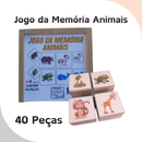 Memória Animais Jogo Com 40 Peças Brinquedos De Menina De Menino Alfabetização Educativo Pedagógico