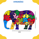 Quebra Cabeça Educativo Alfabeto e Números em MDF Brinquedo Educativo e Pedagógico