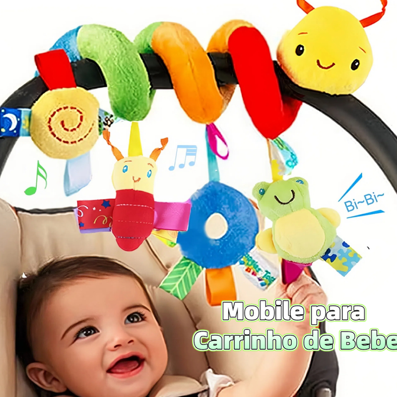 MEDOOSI Bebê Recém Nascido Mobile Centopeia Espiral /ARCO-IRIS Coruja Carrinho Brinquedo Conforto de Berço Com Chocalho