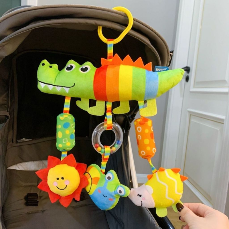 MEDOOSI Bebê Recém Nascido Mobile Centopeia Espiral /ARCO-IRIS Coruja Carrinho Brinquedo Conforto de Berço Com Chocalho