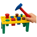 Brinquedo Bancadinha com Martelo e Pinos Geométricos Educativo, Criativo e Interativo para Crianças