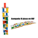 Jogo Torre Inteligente Madeira Brinquedo Educativo 40 Peças